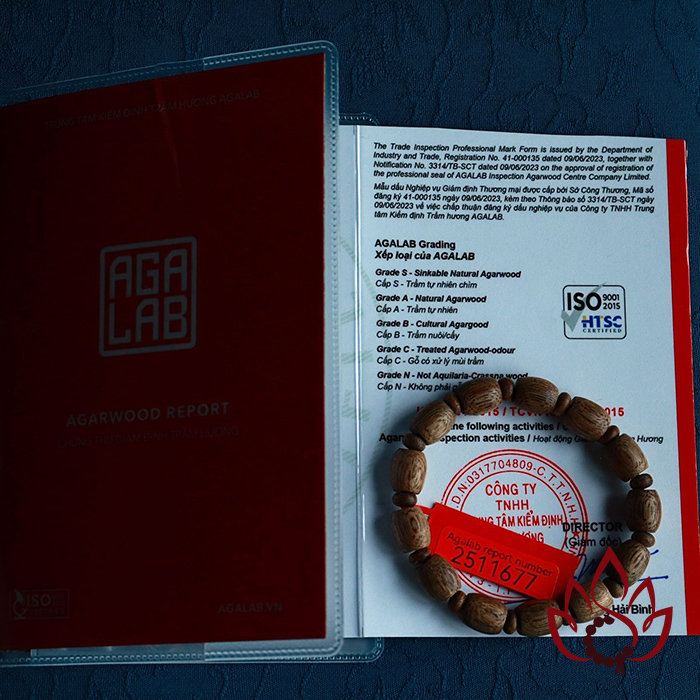 Vòng Trầm Hương Lu Trúc | 8 Ly | Trầm Tốc Kiến Tự Nhiên Lâu Năm